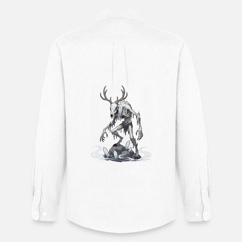 Wendigo Eisgeist Hirsch Skelett - Männer Oxford Hemd von Stanley/Stella - Weiß