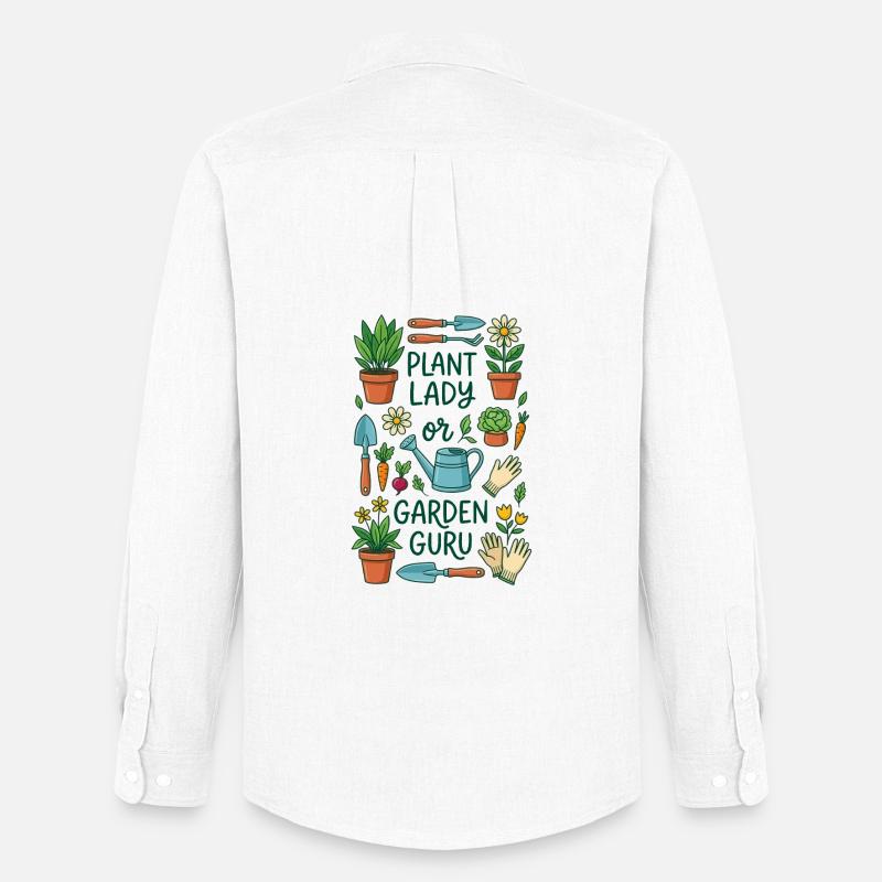 Der Pflanzenliebhaber oder Gartenexperte - Männer Oxford Hemd von Stanley/Stella - Weiß