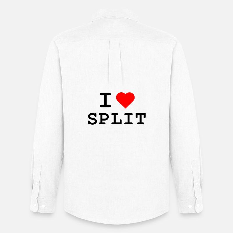 J’adore Split - Ich liebe Split - Chemise Oxford homme Stanley/Stella - blanc