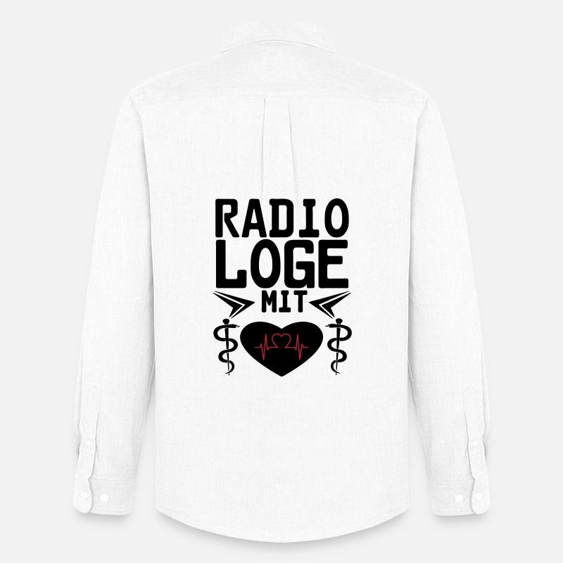 Radiologe mit Herz Geschenk - Männer Oxford Hemd von Stanley/Stella - Weiß