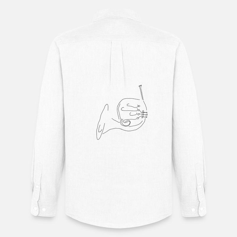 horn - Men's Oxford Shirt by Stanley/Stella - white