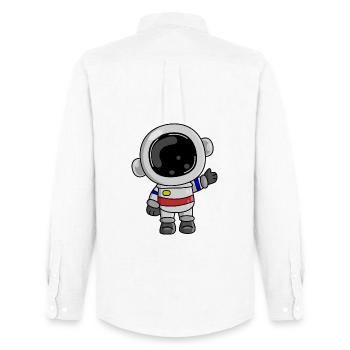 Astronaut Cosmos Spaceman Space - Men's Oxford Shirt by Stanley/Stella - white - Back - AI Model Male 185 dark (185cm)