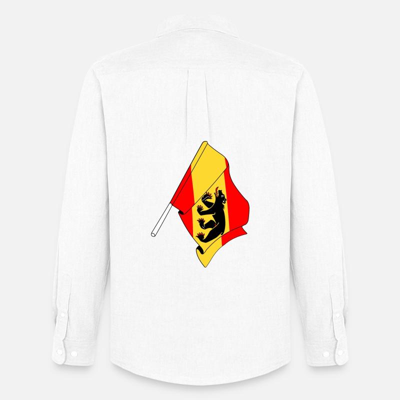 Flagge Bern Schweiz - Männer Oxford Hemd von Stanley/Stella - Weiß