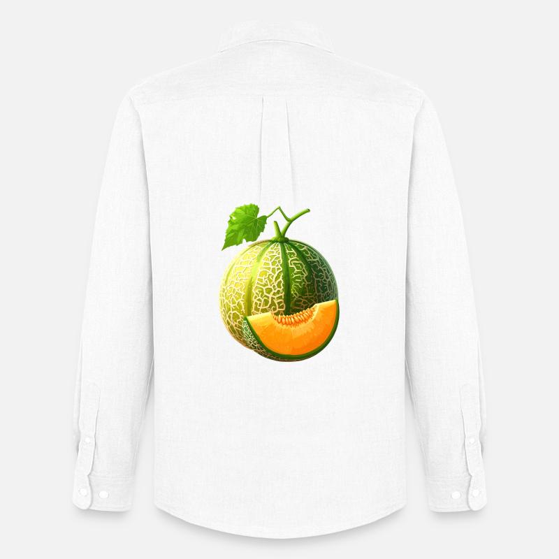 Honigmelone - Männer Oxford Hemd von Stanley/Stella - Weiß