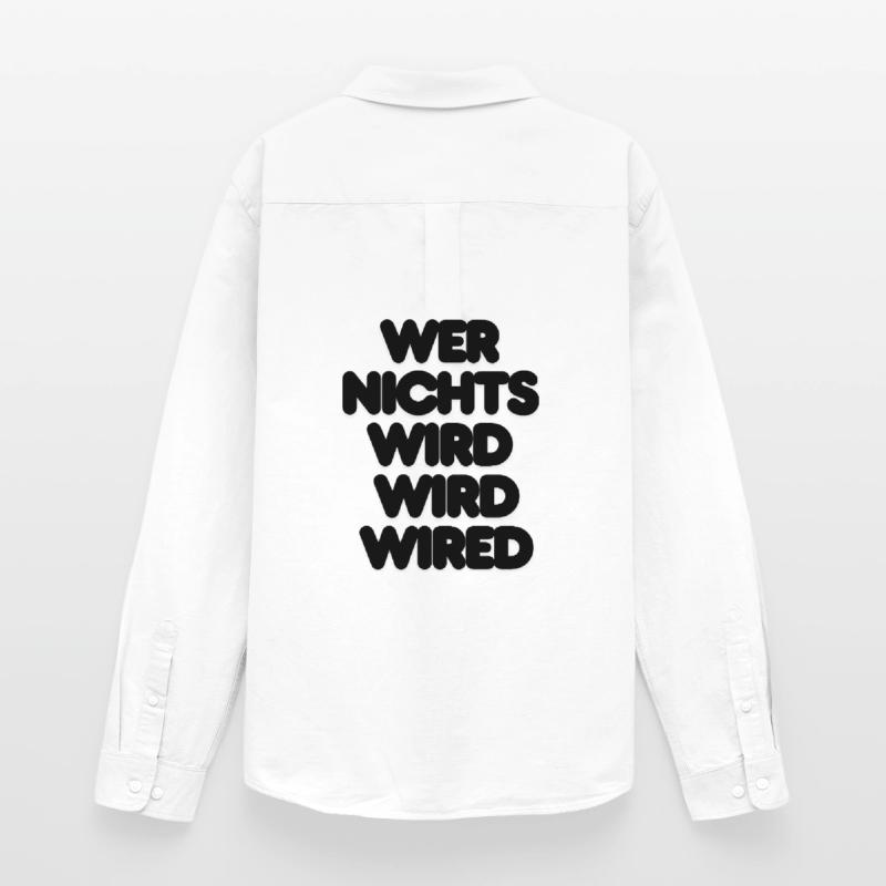 WER NICHTS WIRD WIRD WIRED – IT SPRUCH LUSTIG NERD Männer Oxford Hemd von Stanley/Stella