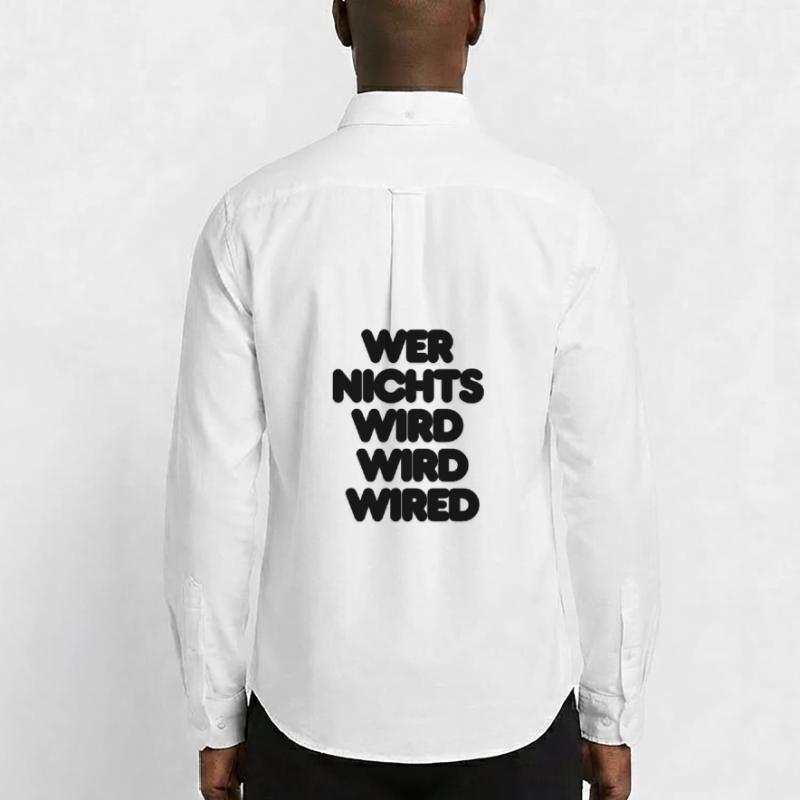 WER NICHTS WIRD WIRD WIRED – IT SPRUCH LUSTIG NERD Männer Oxford Hemd von Stanley/Stella