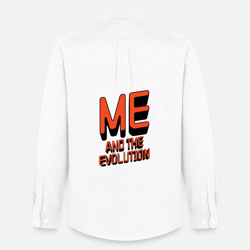 Me and the Evolution - Men's Oxford Shirt by Stanley/Stella - white