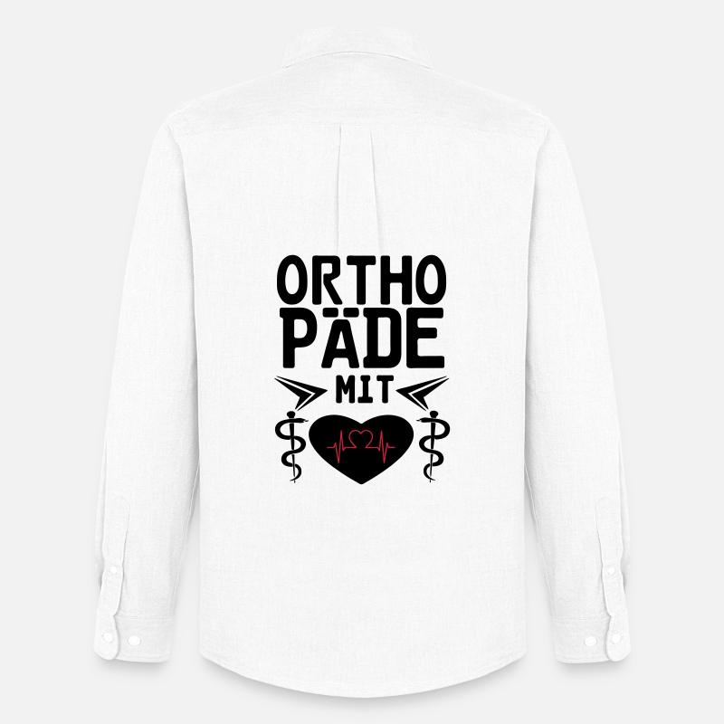 Orthopäde mit Herz Geschenk - Männer Oxford Hemd von Stanley/Stella - Weiß