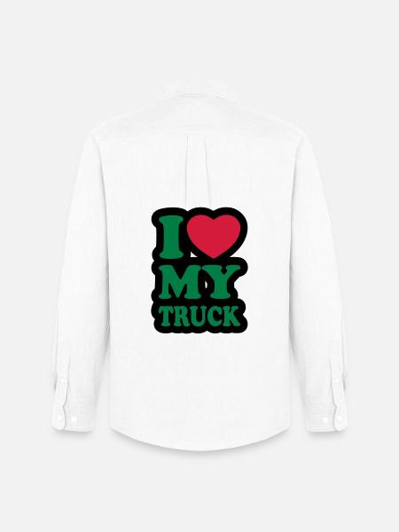 I love my truck - Men's Oxford Shirt by Stanley/Stella - white