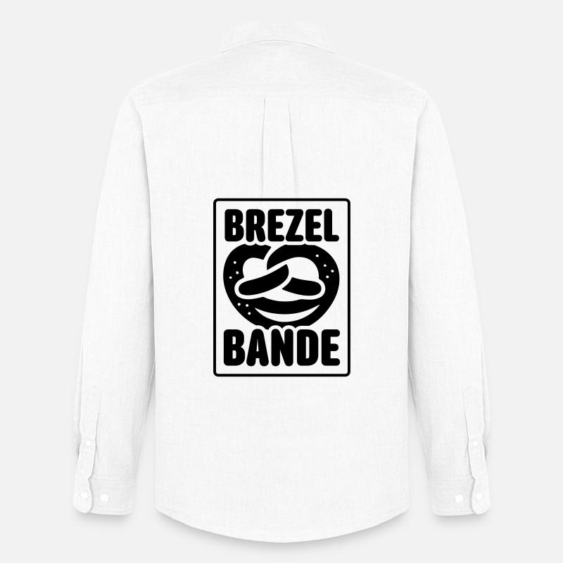 logo brezelbande - Männer Oxford Hemd von Stanley/Stella - Weiß