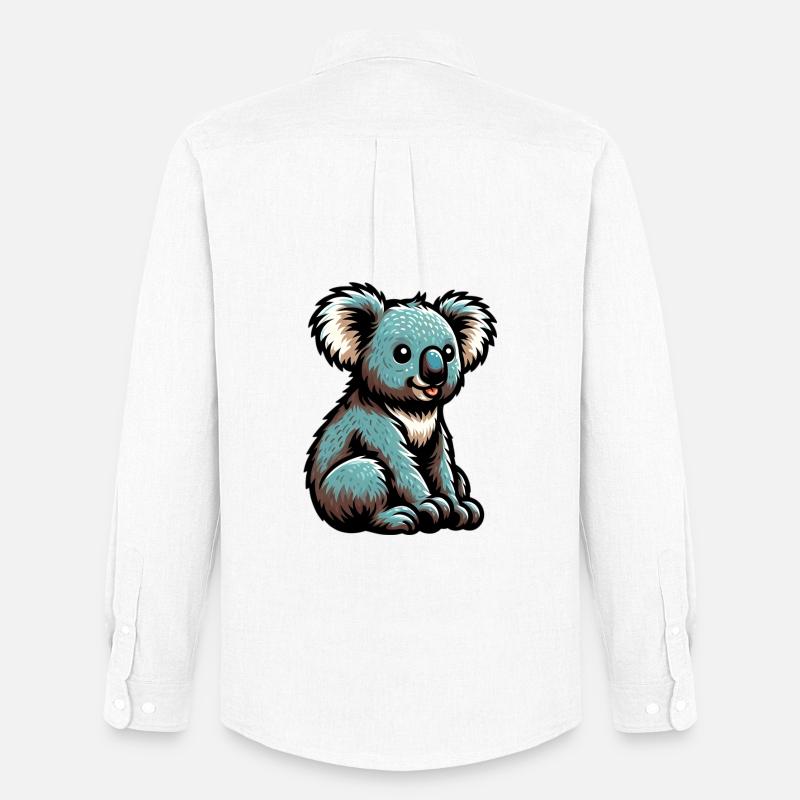 Koala - Männer Oxford Hemd von Stanley/Stella - Weiß