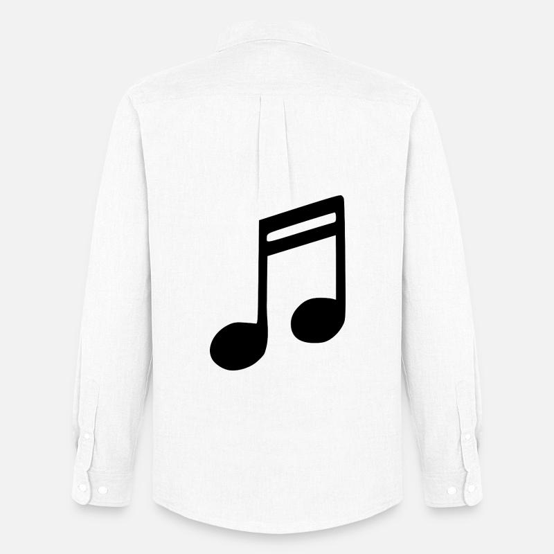 Musik Note Musiknote schwarz - Männer Oxford Hemd von Stanley/Stella - Weiß