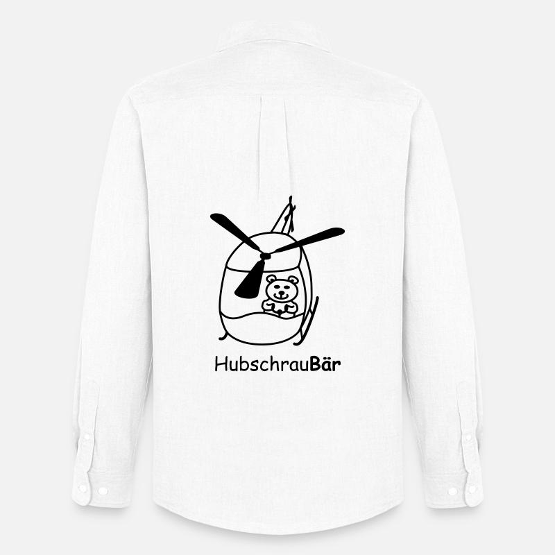 Hubschrau-Baer - Männer Oxford Hemd von Stanley/Stella - Weiß
