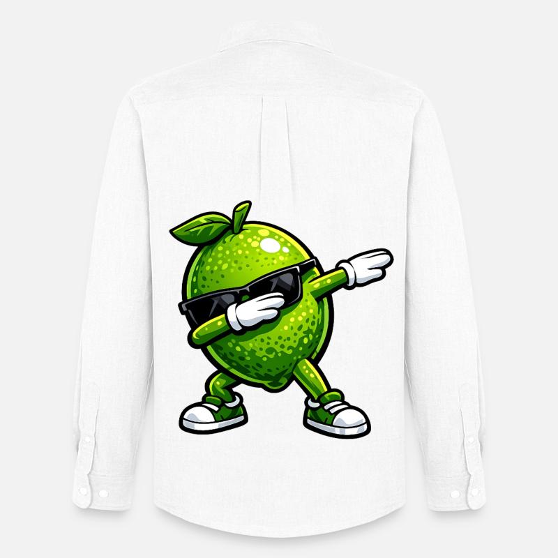 Dabbing Limette - Männer Oxford Hemd von Stanley/Stella - Weiß