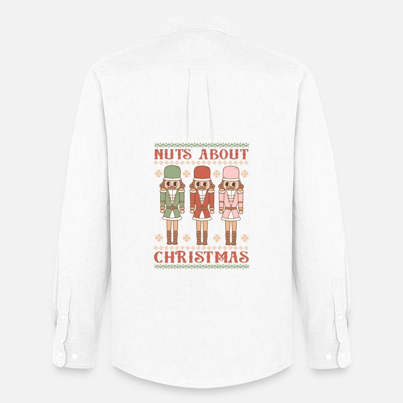 Hässlicher Weihnachtspullover - Männer Oxford Hemd von Stanley/Stella - Weiß