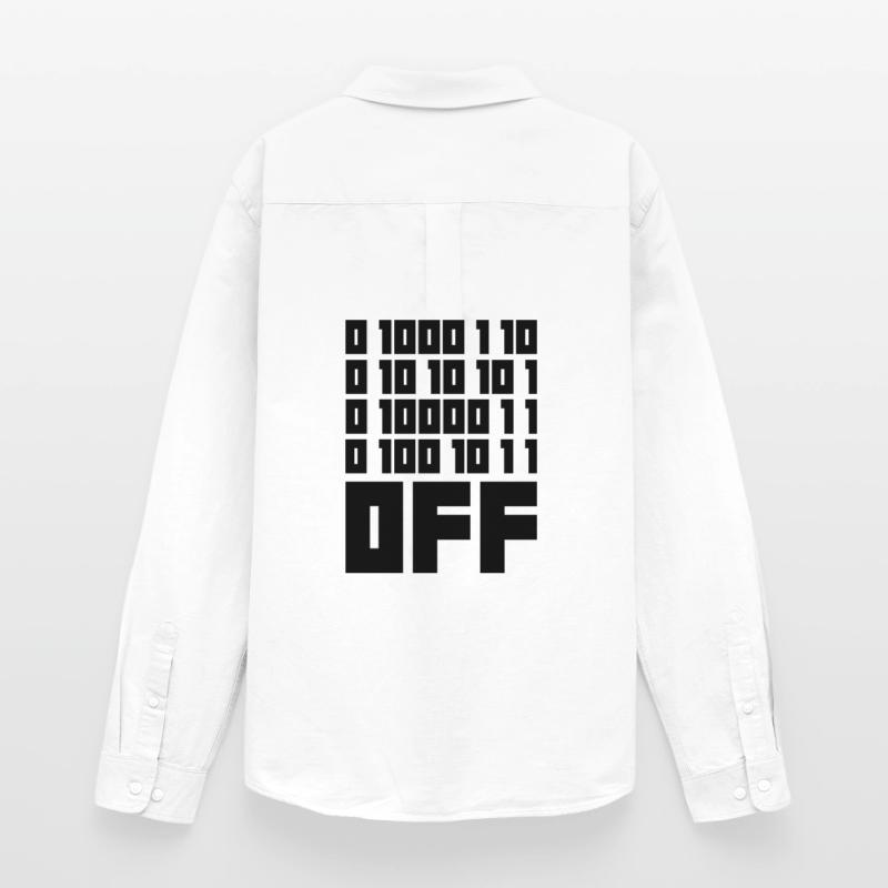 Binary Code F**k OFF – Nerd Humor & Geek Code Men's Oxford Shirt by Stanley/Stella