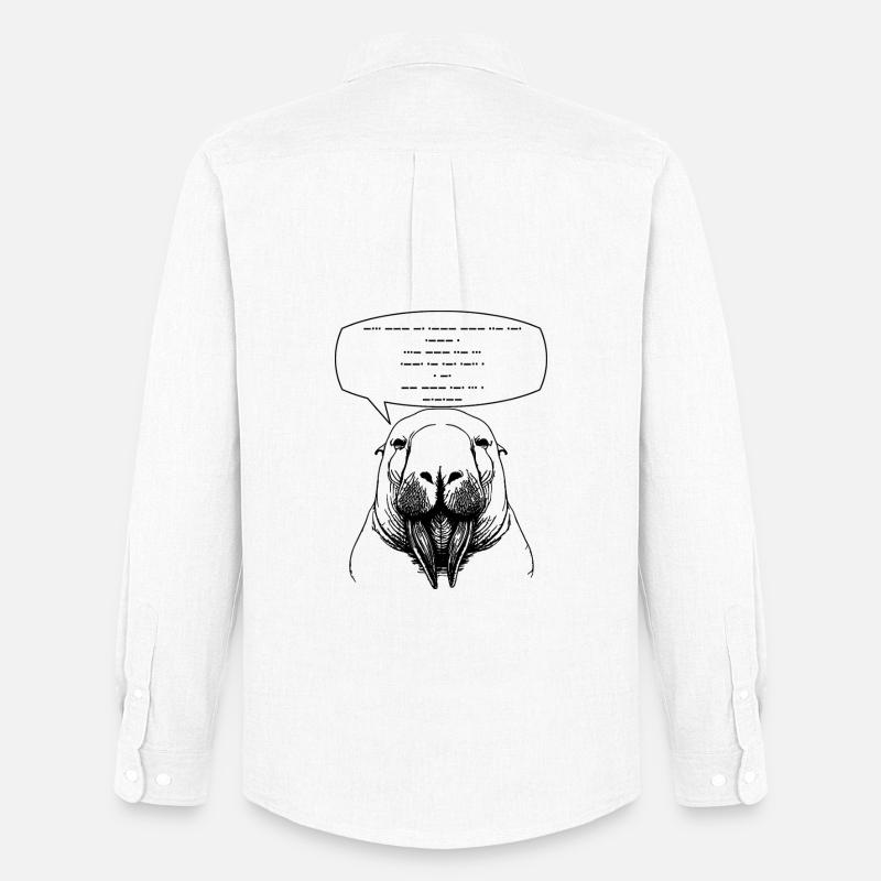 Sprichst du Morsecode? - Männer Oxford Hemd von Stanley/Stella - Weiß