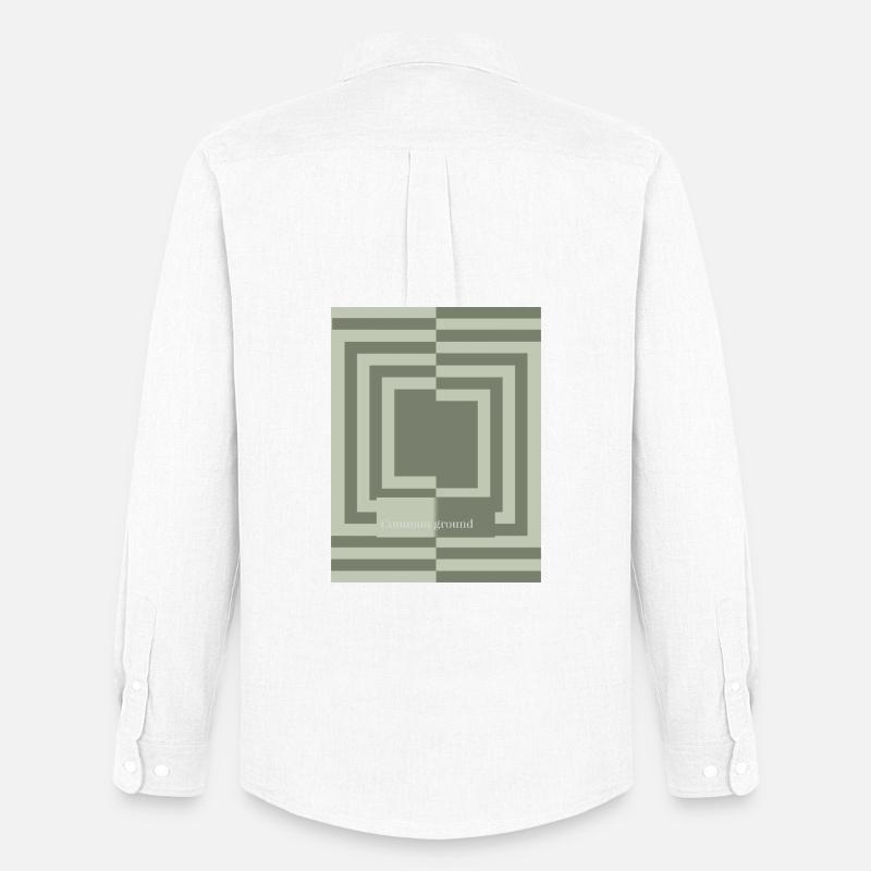 Common ground minimal geometric harmony - Männer Oxford Hemd von Stanley/Stella - Weiß