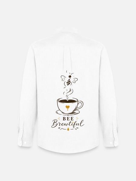 BEE Brewtiful Coffee Mug Design - Men's Oxford Shirt by Stanley/Stella - white