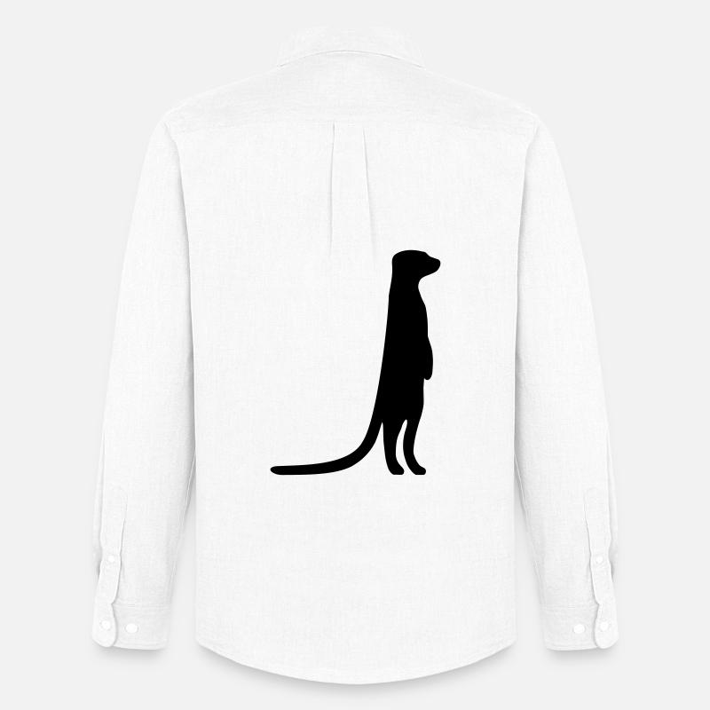 witziges Erdmännchen neugierig tierisch - Männer Oxford Hemd von Stanley/Stella - Weiß