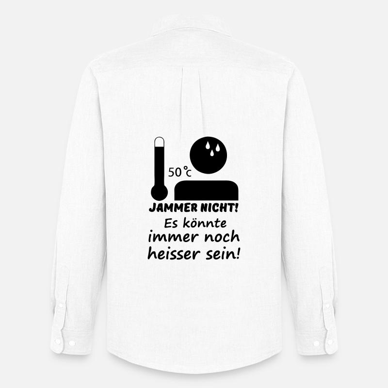 Heiß - Jammer nicht (Sommer) Geschenk - Männer Oxford Hemd von Stanley/Stella - Weiß