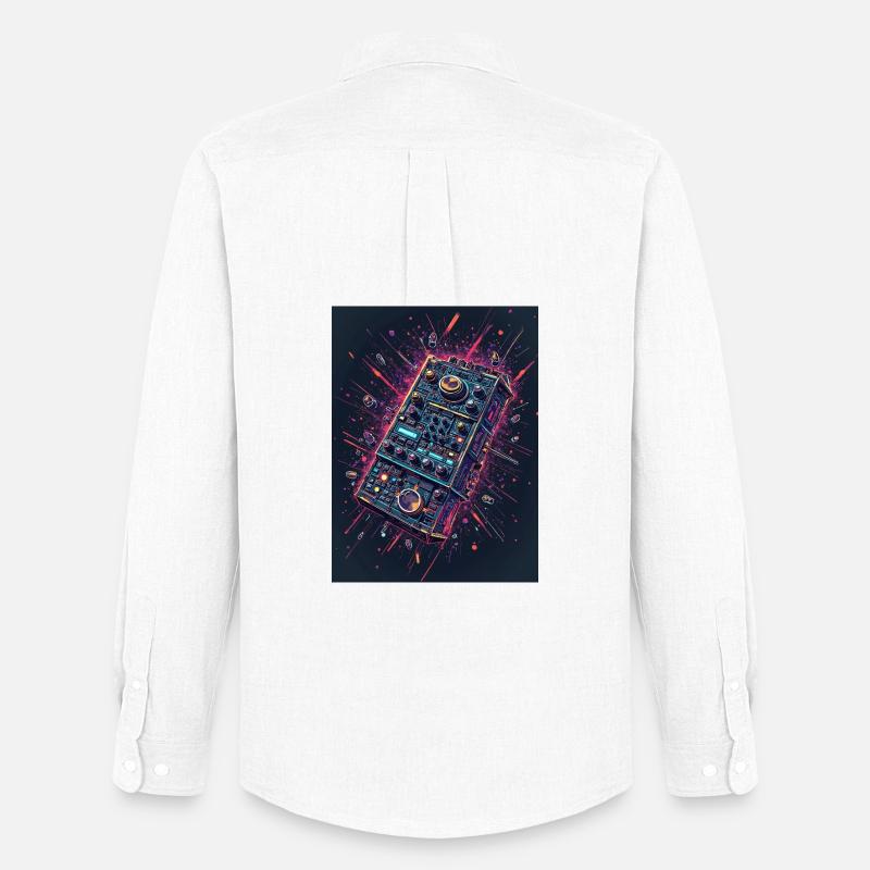 Digital DJ Controller Explosion - Männer Oxford Hemd von Stanley/Stella - Weiß