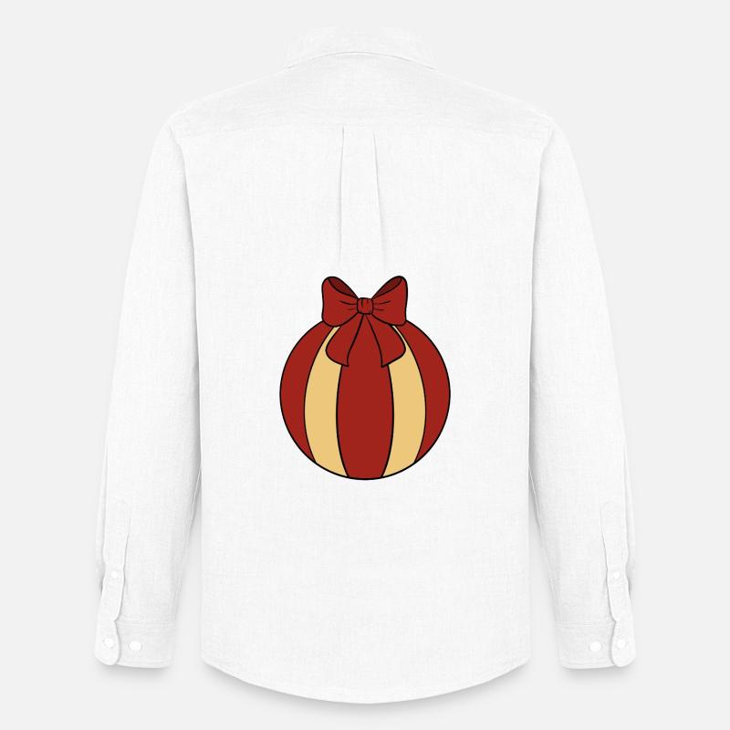 Weihnachtskugel  - Männer Oxford Hemd von Stanley/Stella - Weiß