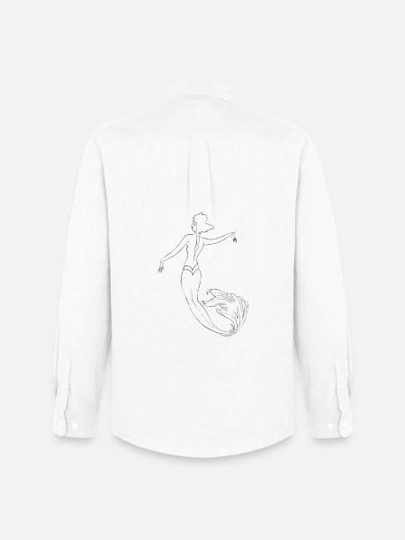 Meerjungfrau Mermaid - Männer Oxford Hemd von Stanley/Stella - Weiß