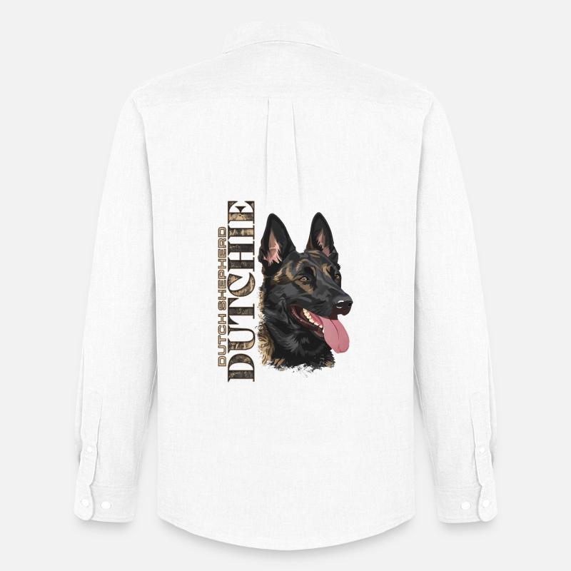 Dutchie - Holländischer Schäferhund - Männer Oxford Hemd von Stanley/Stella - Weiß
