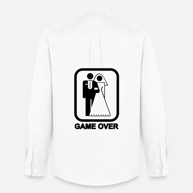Game Over - Männer Oxford Hemd von Stanley/Stella - Weiß