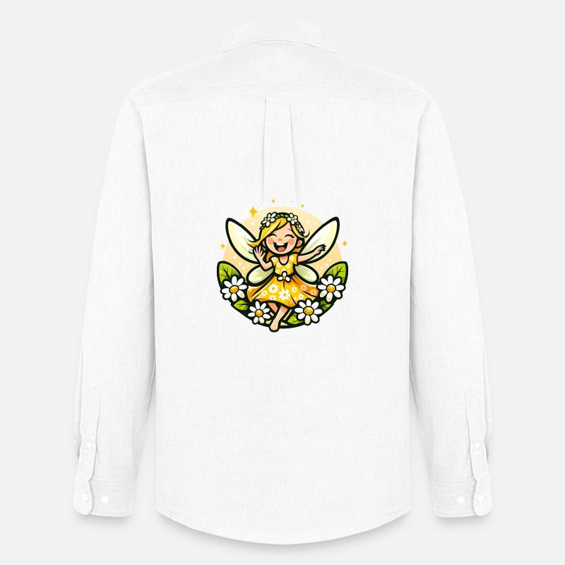 Süße Fee Gänseblümchen Blumenmädchen Lächeln - Männer Oxford Hemd von Stanley/Stella - Weiß