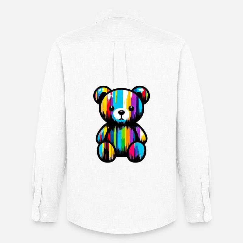 Orso Orsacchiotto Teddybär - Männer Oxford Hemd von Stanley/Stella - Weiß