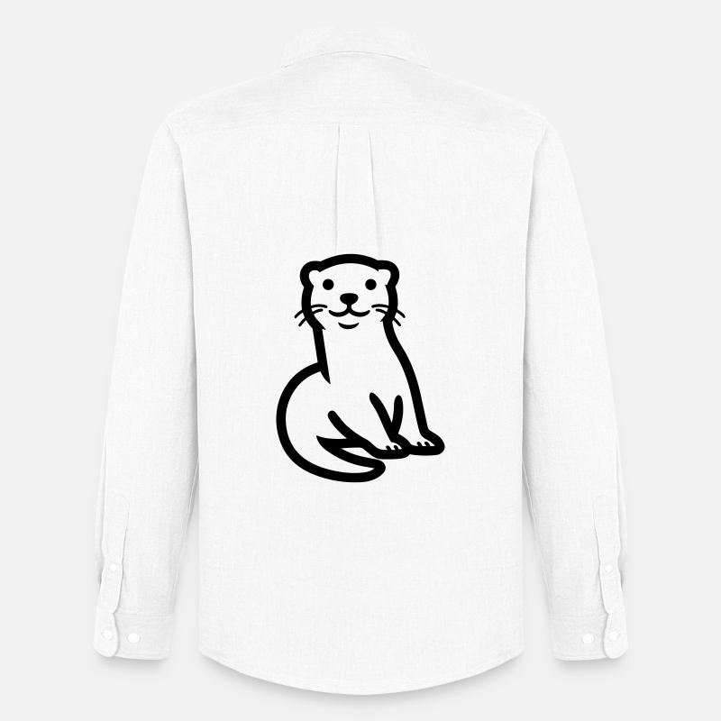 Otter - Männer Oxford Hemd von Stanley/Stella - Weiß