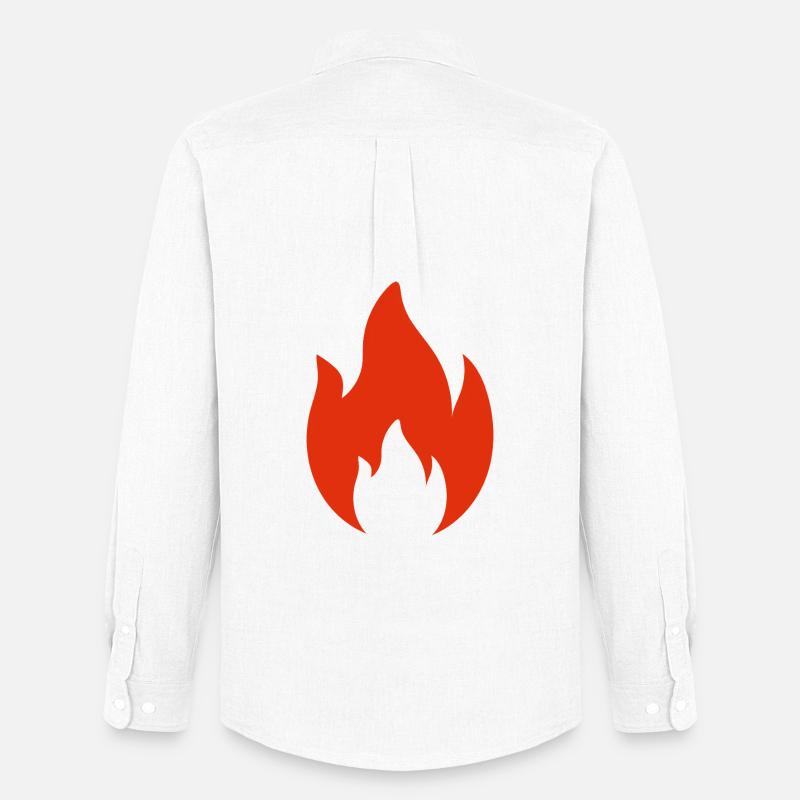Flamme - Männer Oxford Hemd von Stanley/Stella - Weiß