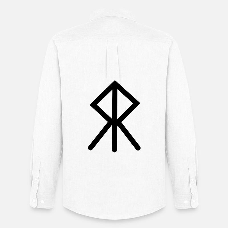 Moed Wikinger-Rune COURAGE - Männer Oxford Hemd von Stanley/Stella - Weiß