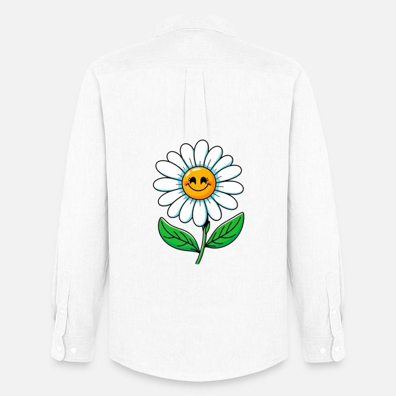 Gänseblümchen - Männer Oxford Hemd von Stanley/Stella - Weiß
