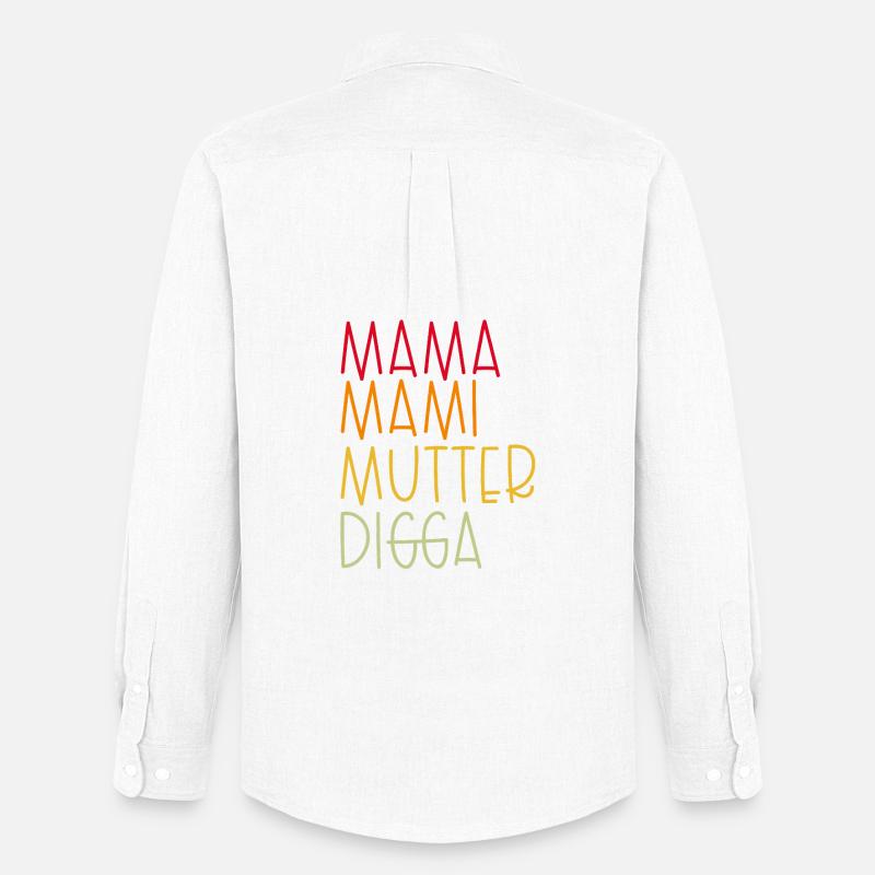 Mama Mami  Mutter Digga - Männer Oxford Hemd von Stanley/Stella - Weiß