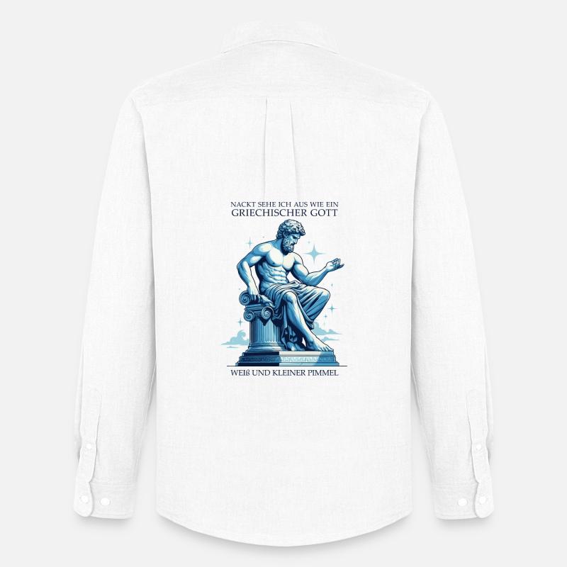 Dio greco con un piccolo cazzo - Stanley/Stella Camicia Oxford uomo - bianco