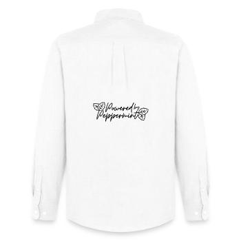 Propulsé par la menthe poivrée - Chemise Oxford homme Stanley/Stella - blanc - Dos - AI Model Male 185 dark (185cm)