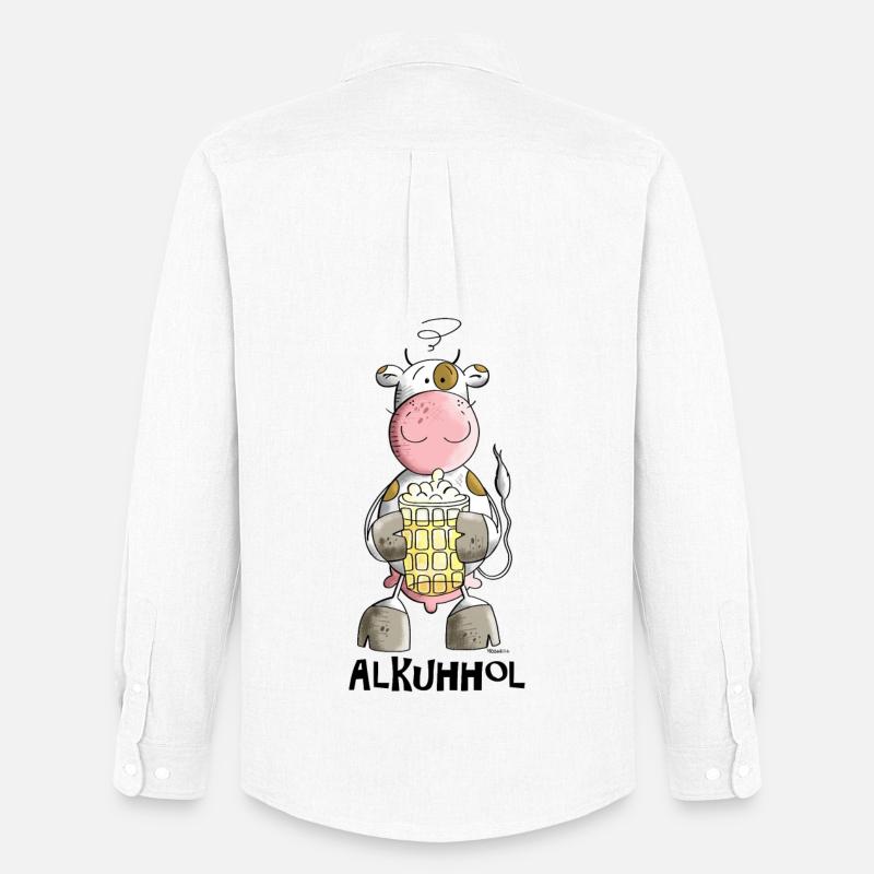 Alkuhhol - Männer Oxford Hemd von Stanley/Stella - Weiß