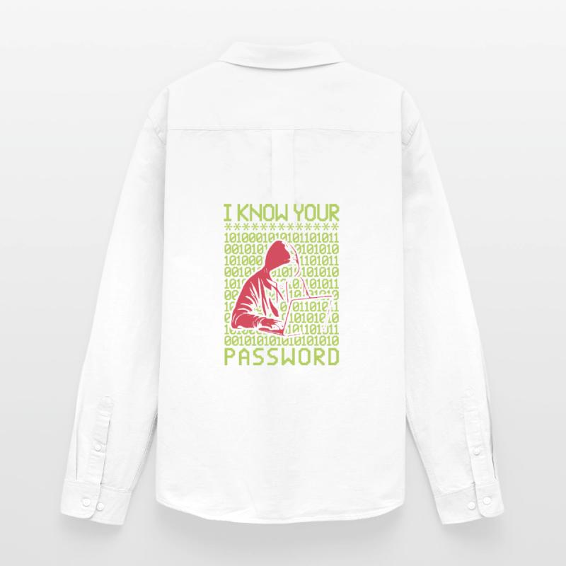 Hacker Hacking Programmer Linux Password Hacker Men's Oxford Shirt by Stanley/Stella