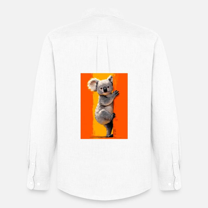 Koala - Männer Oxford Hemd von Stanley/Stella - Weiß