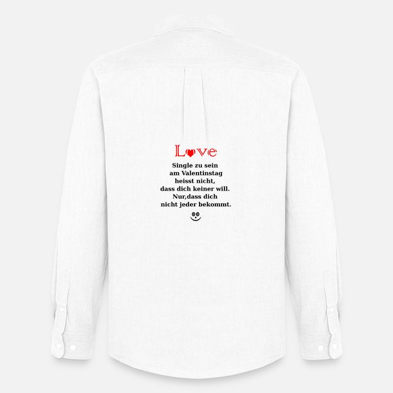 Single zur Valentin mit Herz - Männer Oxford Hemd von Stanley/Stella - Weiß