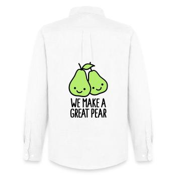 We make a great pear - Chemise Oxford homme Stanley/Stella - blanc - Dos - AI Model Male 185 dark (185cm)