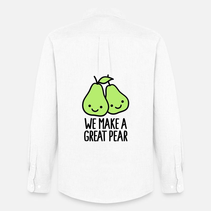 We make a great pear - Männer Oxford Hemd von Stanley/Stella - Weiß
