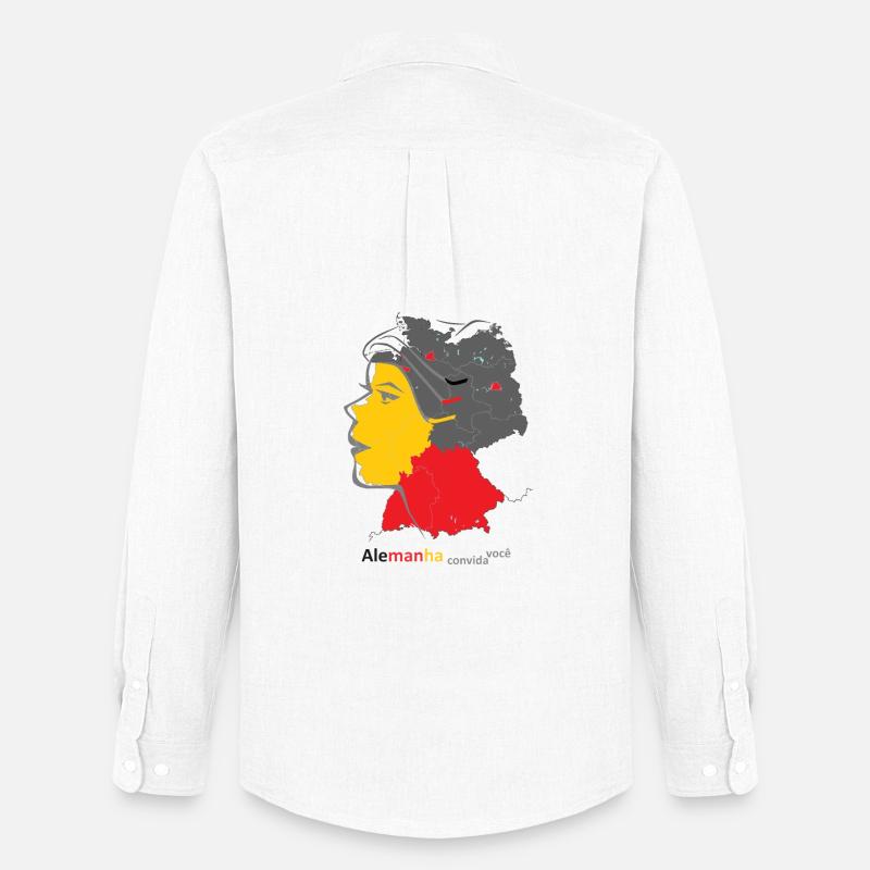 Deutsche Sprachvielfalt Design - Männer Oxford Hemd von Stanley/Stella - Weiß