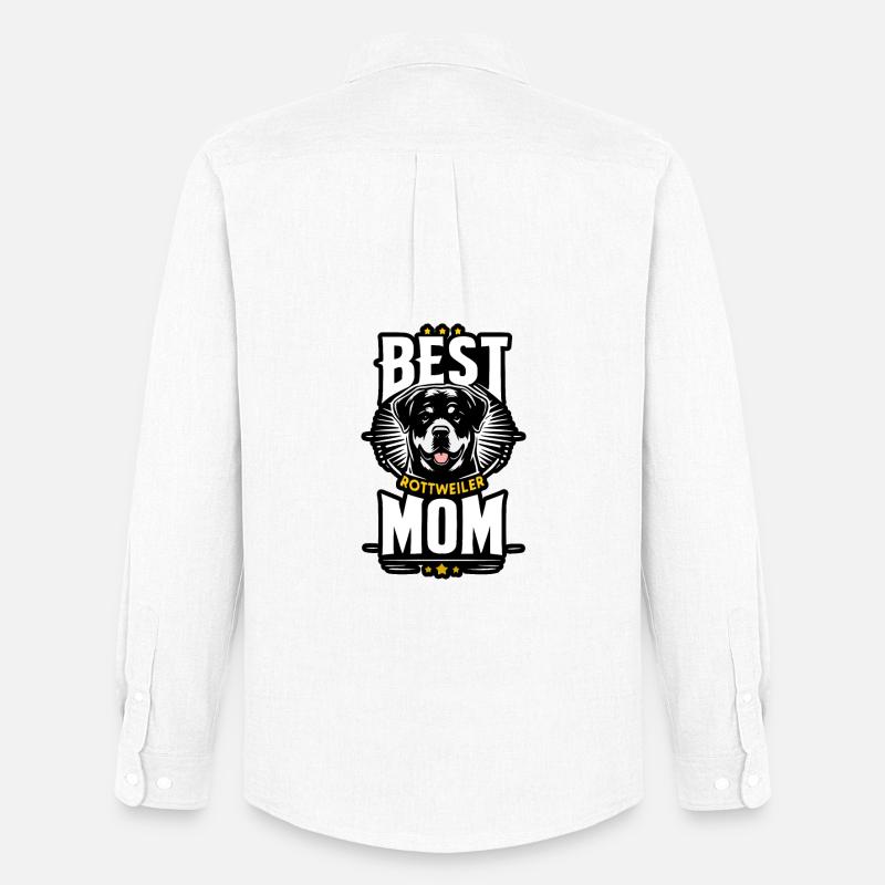 Beste Mama, Rottweilers beste Mama - Männer Oxford Hemd von Stanley/Stella - Weiß