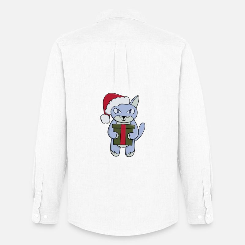 Ein Geschenk vom Weihnachtsmann - Männer Oxford Hemd von Stanley/Stella - Weiß