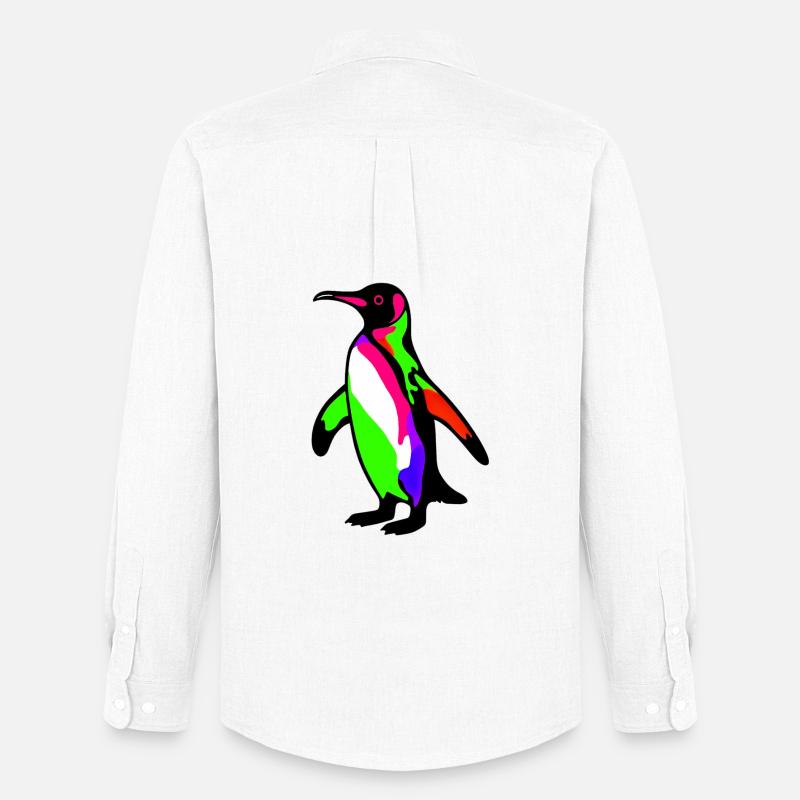 Pinguin - Männer Oxford Hemd von Stanley/Stella - Weiß