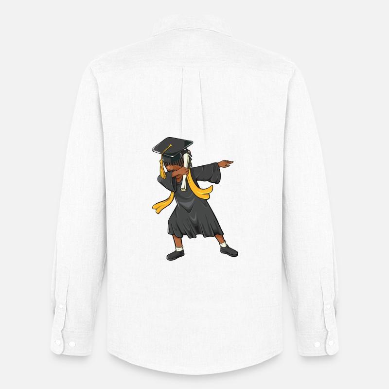 Afro Dabbing Mädchen Abschlussklasse 2026 - Männer Oxford Hemd von Stanley/Stella - Weiß